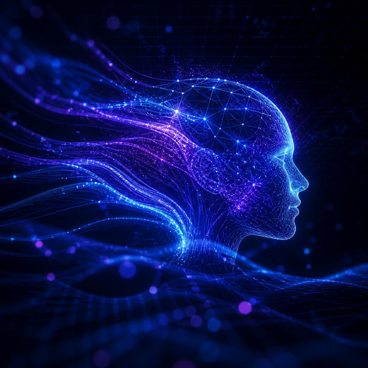 Abstract neural network illustration representing AI and web development